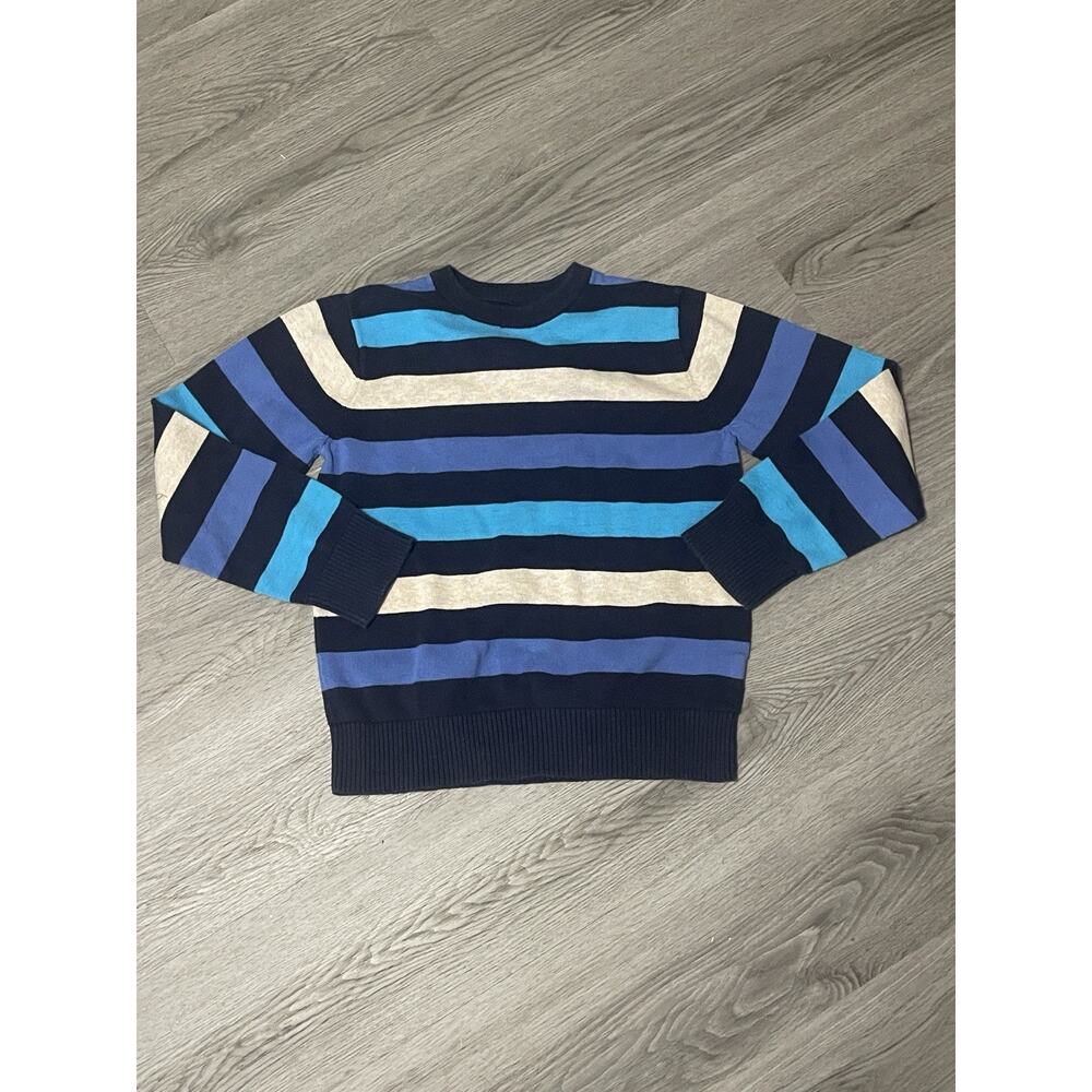 The Children’s Place Blue Striped Pullover Sweater Youth Boys Medium (7/8)